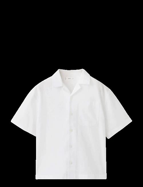 Mango | Linen-Blend Short-Sleeve Shirt | 146