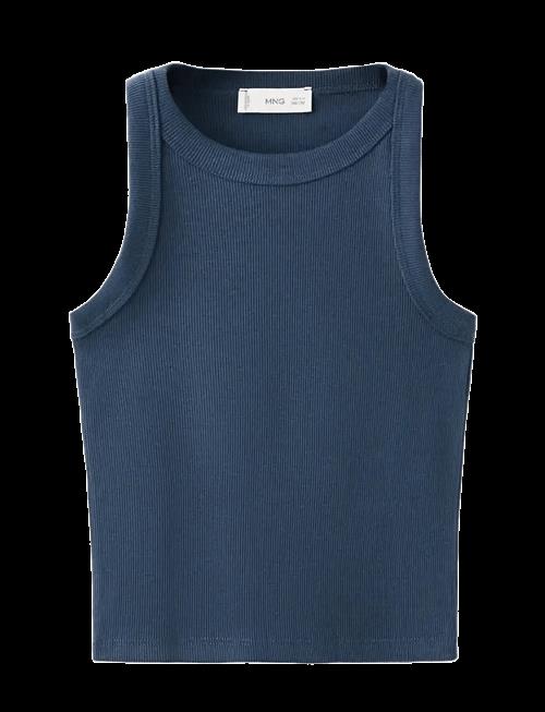 Mango | Ribbed Cotton-Blend Top | 116