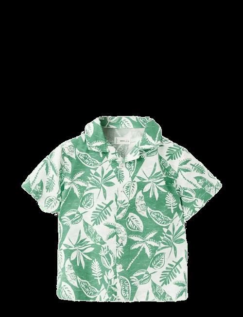 Mango | Floral-Print Cotton Shirt | 86