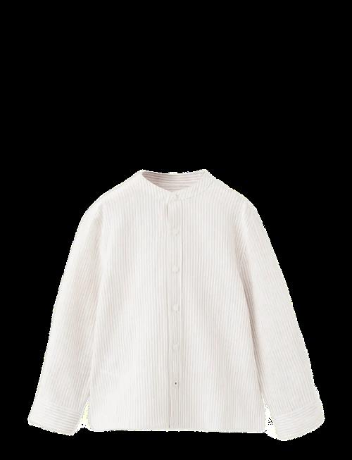 Mango | Striped Linen-Blend Shirt | 98