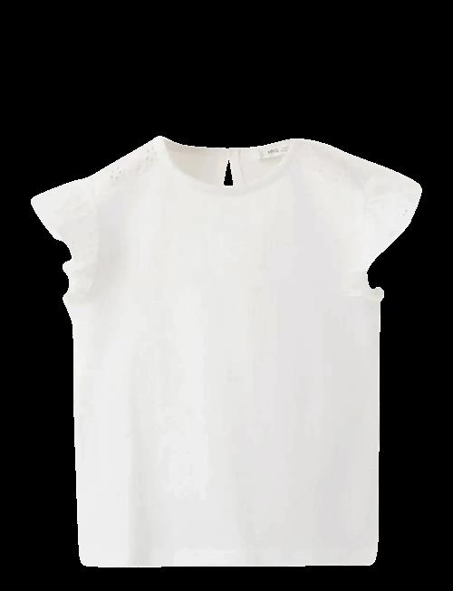 Mango | Ruffle Top With Embroidered Details | 104