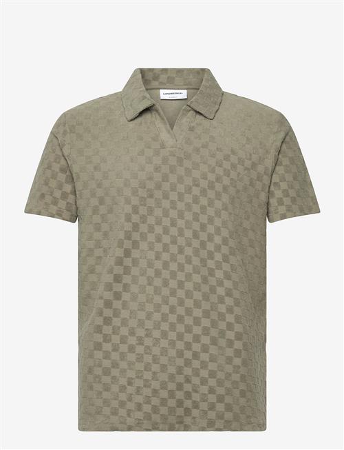 Lindbergh | Checkered Towel V-Neck Polo S/S | M