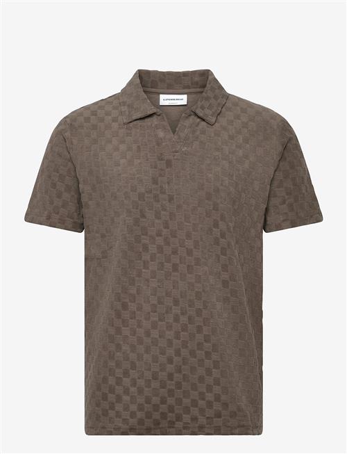 Lindbergh | Checkered Towel V-Neck Polo S/S | XL