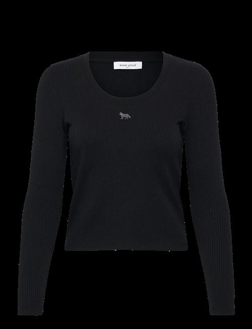 Maison Kitsune | Ribbed Baby Fox Long Sleeve Tee-Shirt | M