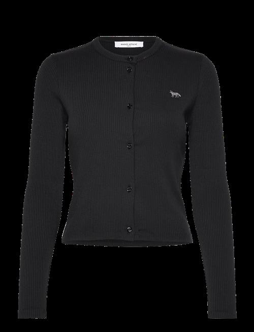 Maison Kitsune | Ribbed Baby Fox Cardigan Black | S