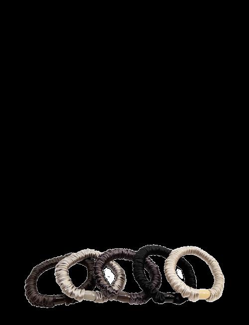 Pipol's Bazaar | Ruffle Satin Elastic Dark Mix 5 Pcs | ONE SIZE