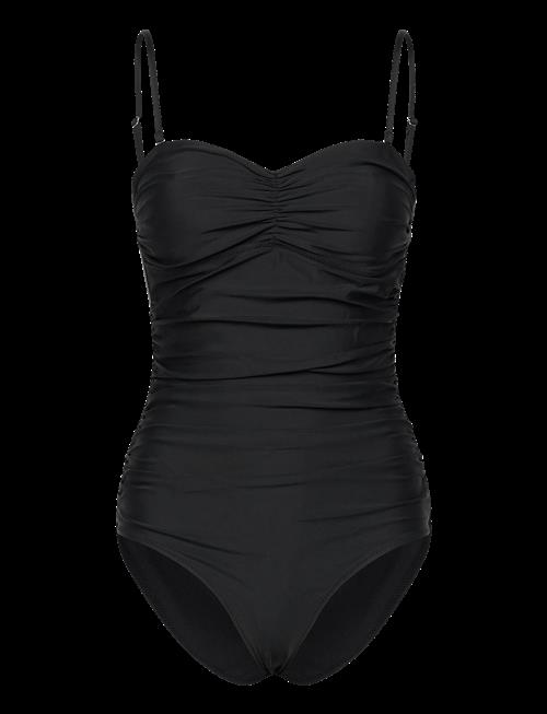GANNI | Recycled Core Solid Gathered Swimsuit | 34