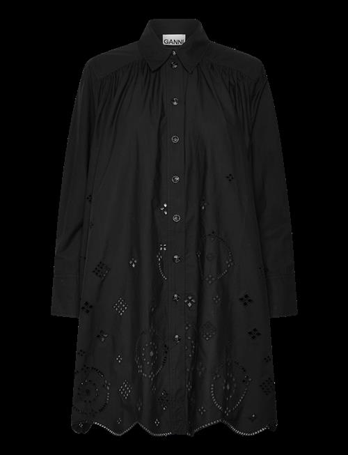 GANNI | Broderie Anglaise Wide Mini Shirt Dress | 34