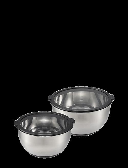 Dorre | Belle Bowl 2 Pcs 4L And 3L Stainless Steel Plastic Lid | 24X 24X 12
