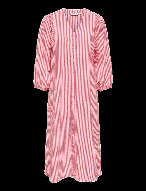 ONLY | Onlrolly L/S Midi Stripe Dress Cs Wvn | XS