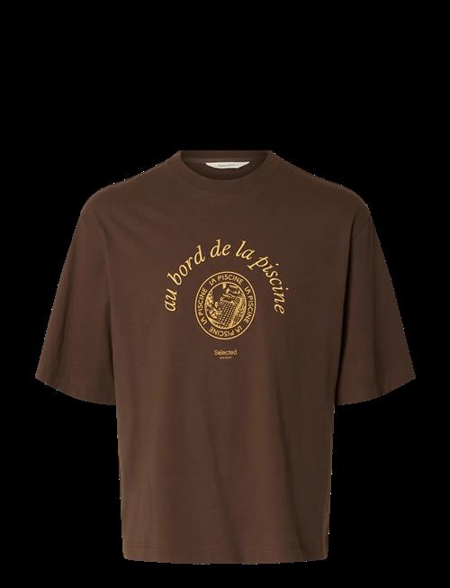 Selected | Slhboxynorman Graphic Ss O-Neck Tee | M
