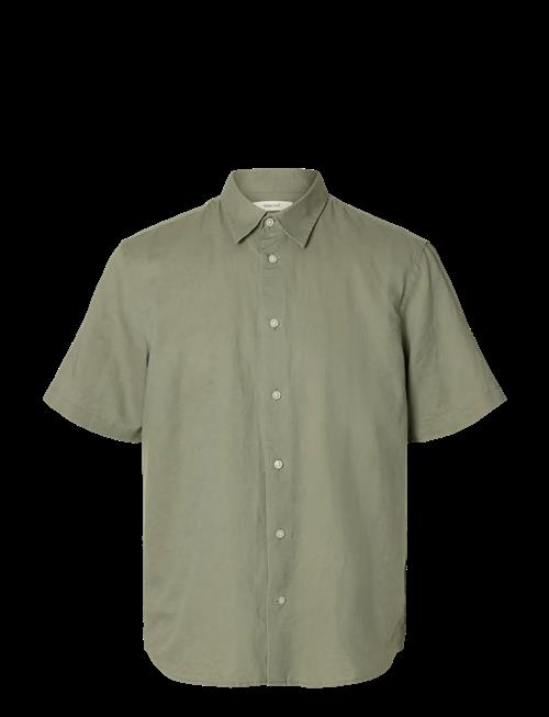 Selected | Slmregclaus Clay Linenblend Ss Sht Noos | XXL