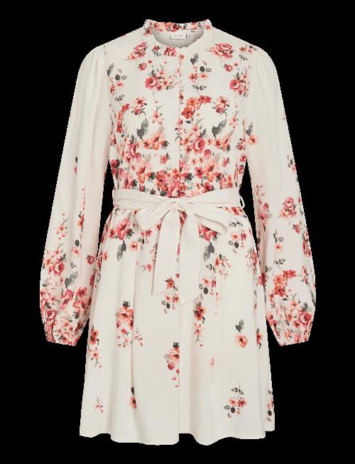 Vila | Vielma Bai O-Neck L/S Short Dress/Ln/1 | 42