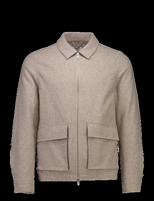 Lindbergh | Flannel Wool Blend Cropped Length Overshirt Jacket | M