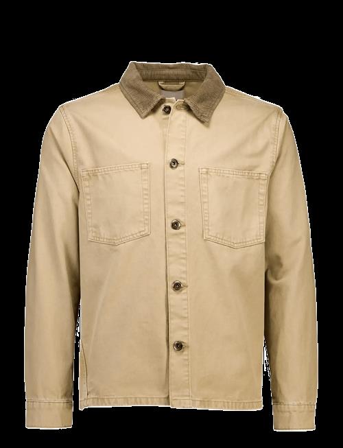 Lindbergh | Corduroy Collar Twill Overshirt | XL