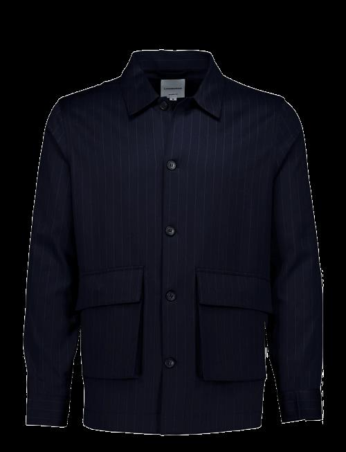 Lindbergh | Striped Overshirt W Box Pocket | XXL