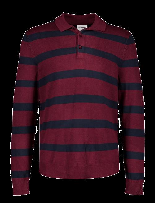 Lindbergh | Ecovero Striped L/S Polo | M