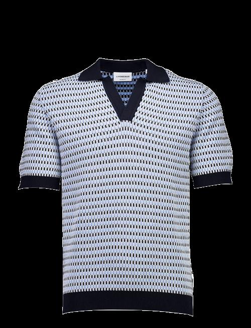 Lindbergh | Jacquard S/S V-Neck Polo | L