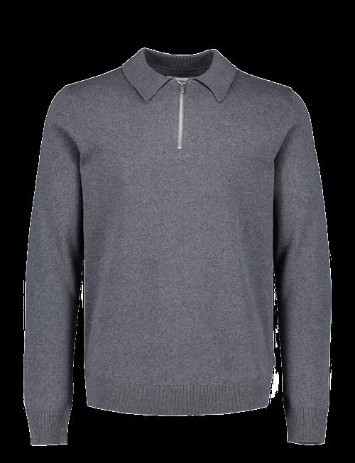 Lindbergh | 100 Recycle Knit Half Zip Polo Collar | L