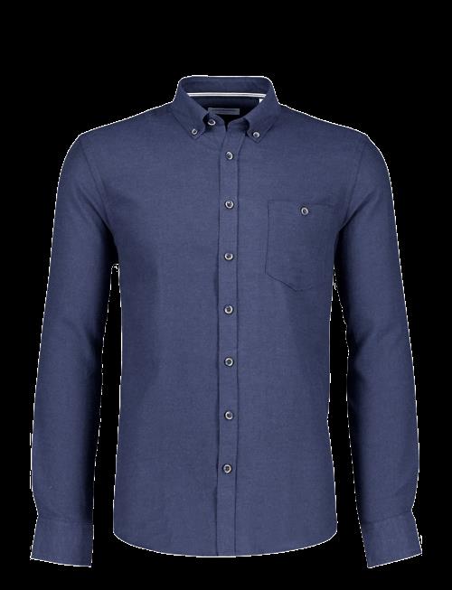 Lindbergh | Mélange Brushed Shirt L/S - Regular | XXXL