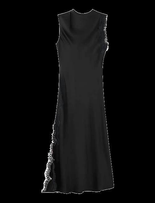 Mango | Satin Dress With Lace Details | L