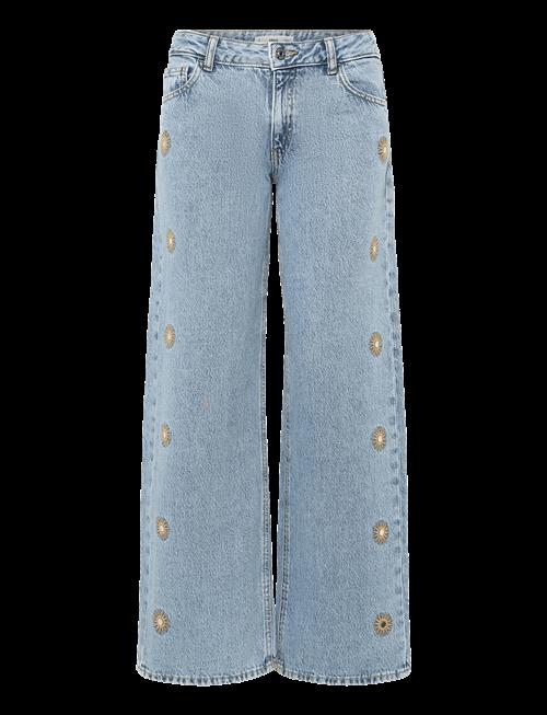 Mango | Embroidered Straight-Leg Jeans | 42