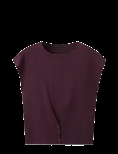 Mango | Buttoned Knit Top | L