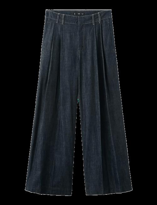 Mango | Wide Leg Denim Trousers With Belt Loops | 38