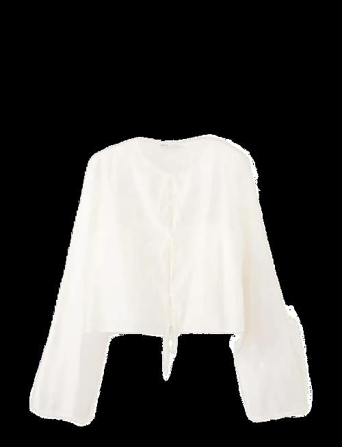 Mango | Lyocell Blouse With Floral Embroidery | M