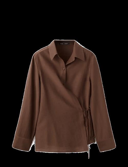 Mango | Wrap Shirt With Bow | M