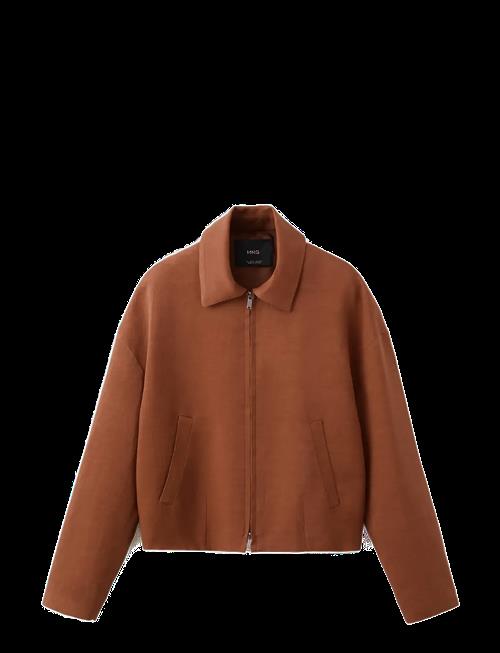 Mango | Linen-Blend Jacket With Pockets | S