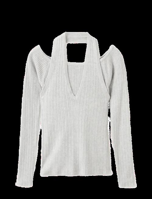 Mango | Long-Sleeved Halter-Neck Top | L