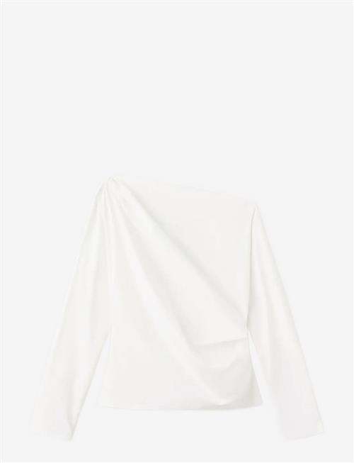 Mango | Cotton Blouse With Asymmetrical Collar | L