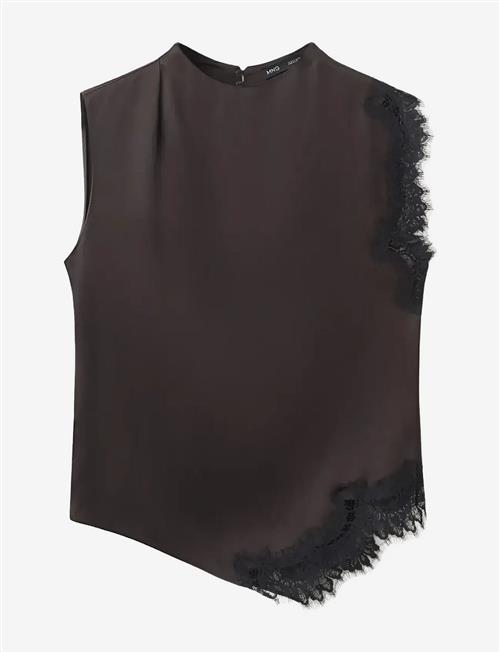 Mango | Lace Trim Top | S