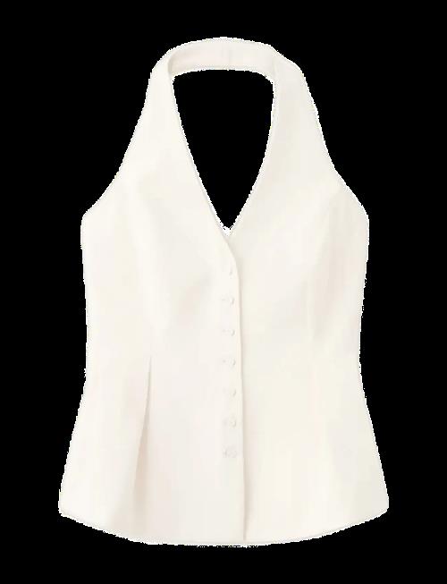Mango | Peplum Top With Halter Neck | S