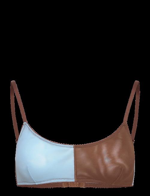 Understatement Underwear | Mesh Two-Tone Scoop Bralette | S