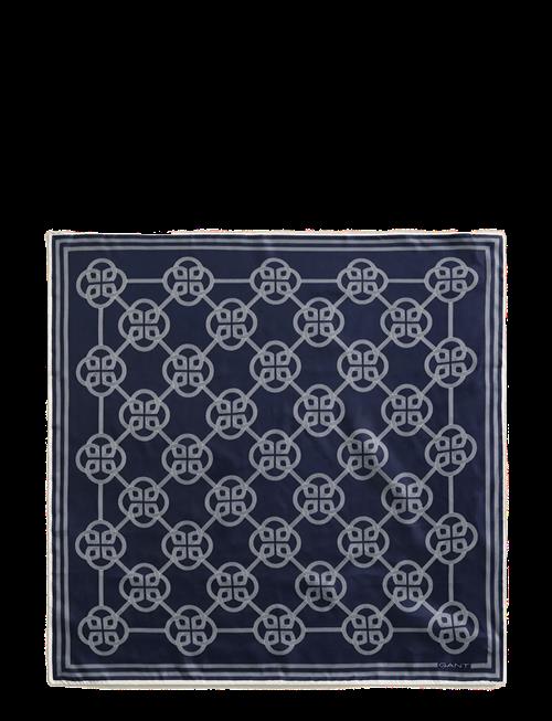 Gant | Monogram Print Silk Scarf | ONE SIZE