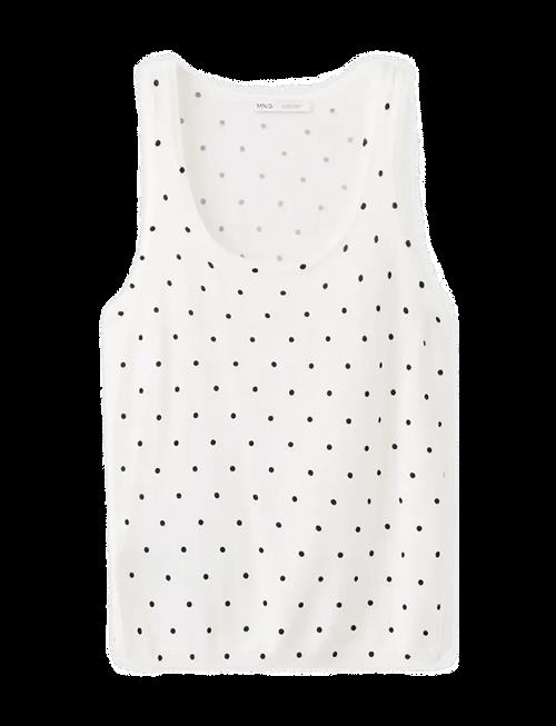 Mango | Polka-Dot Knitted Top | XL