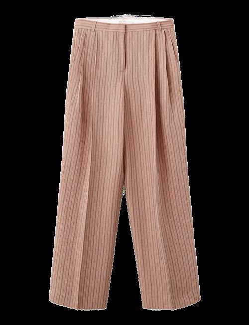 Mango | Striped Linen Suit Trousers | 38