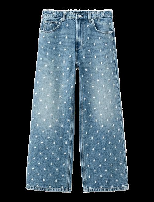 Mango | Polka Dot Straight-Leg Jeans | 32