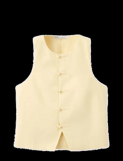 Mango | Linen Toggle Waistcoat | L