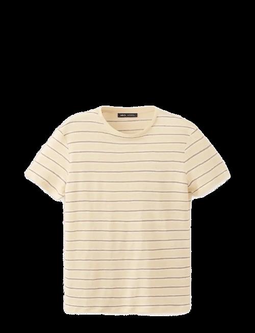 Mango | Short-Sleeved Linen T-Shirt | M