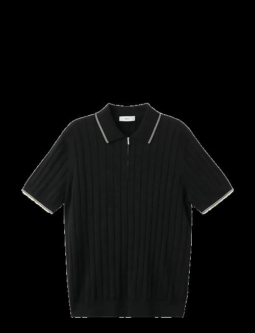 Mango | Fine-Knit Polo Shirt With Zip | XL