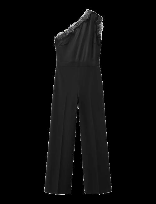 Mango | Jumpsuit With Combined Lace And Knit | M