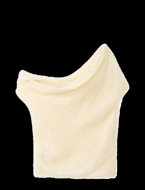 Mango | Draped Asymmetrical Blouse | S