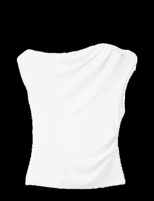 Mango | Asymmetric Ruched Top | XL