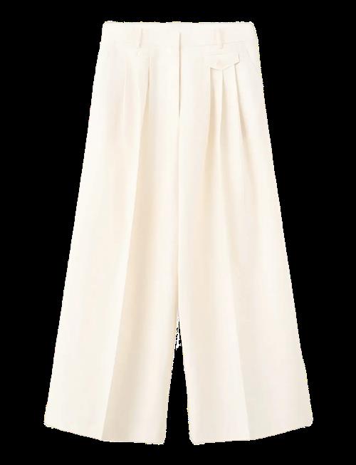 Mango | Straight Cotton Trousers With Pleats | 38
