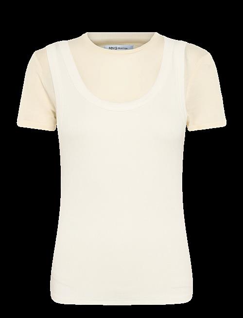 Mango | Two-Tone Contrast T-Shirt | S
