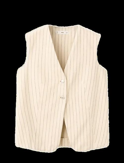 Mango | Pinstriped Suit Waistcoat | XL