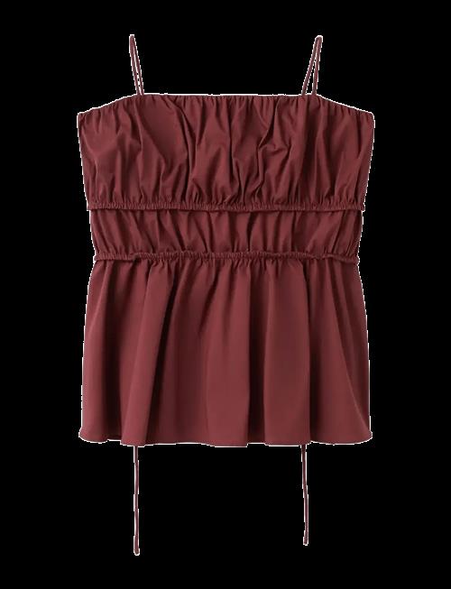 Mango | Ruched Cotton Top | XL